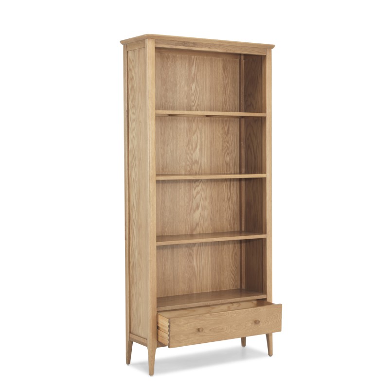 Enfield Oak Large Bookcase Lifestyle Furniture UK