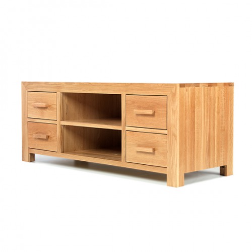 Cuba Oak Plasma TV Stand Lifestyle Furniture UK