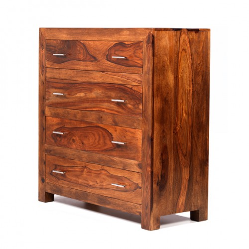 Cuba Sheesham 4 Drawer Chest of Drawers