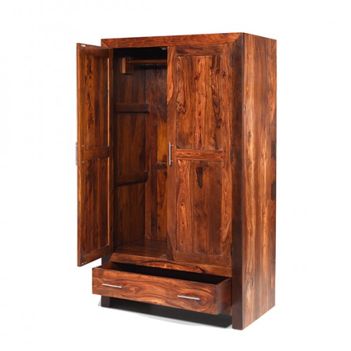 Cuba Sheesham Gents Double Wardrobe
