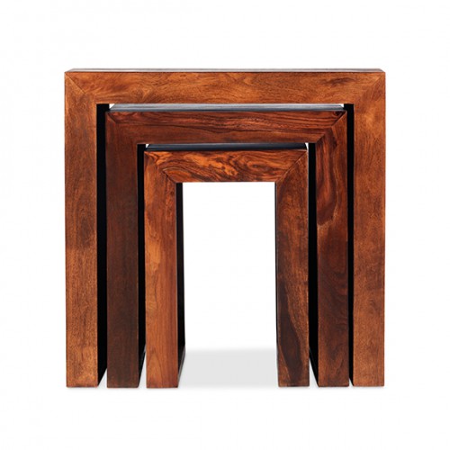 Cuba Sheesham Nest of 3 Tables