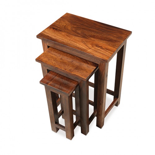 Jali Sheesham Chunky Nest of 3 Tables