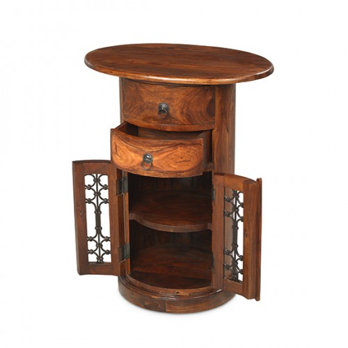 Jali Sheesham Oval Drum Chest