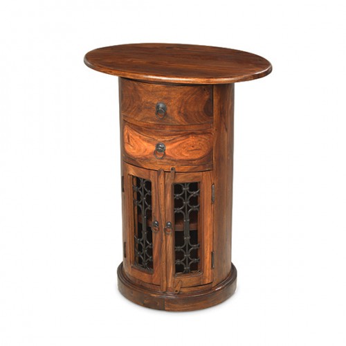 Jali Sheesham Oval Drum Chest