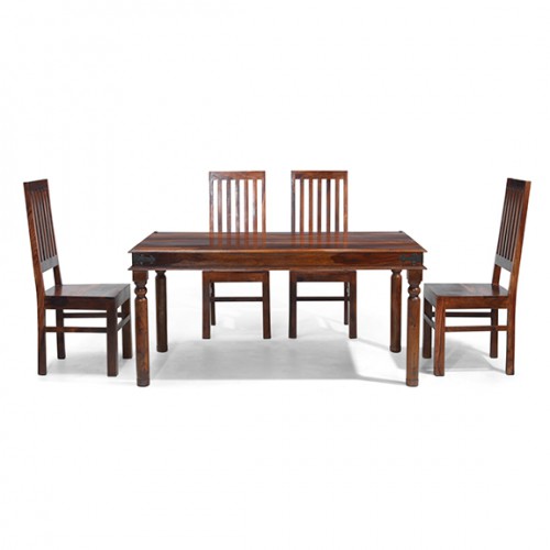 Jali Sheesham 160 cm Thakat Dining Table and 4 Chairs