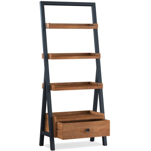 Industrial Acacia Ladder Bookcase/Display Unit