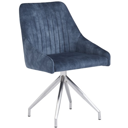 HUGO S Velvet Blue - Swivel SSS Legs