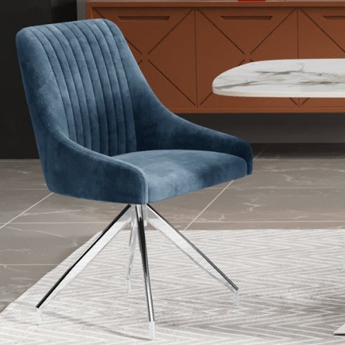 HUGO S Velvet Blue - Swivel SSS Legs