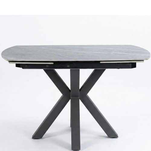 THEO Ceramic Argento Grey Matt Extending Dining Table (120/180cm)