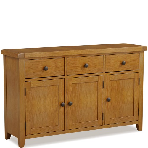 Barton Oak Living & Dining 3 Door 3 Drawer Sideboard