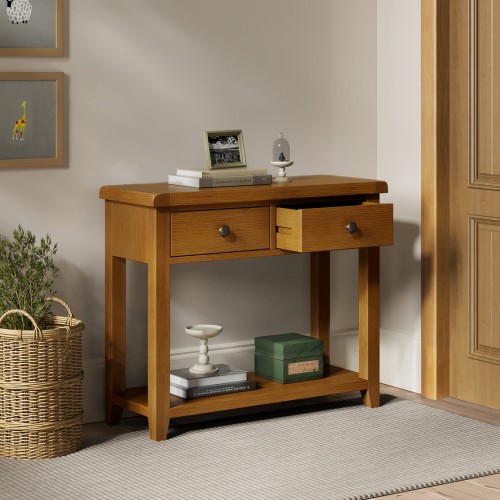Barton Oak Living & Dining Console Table