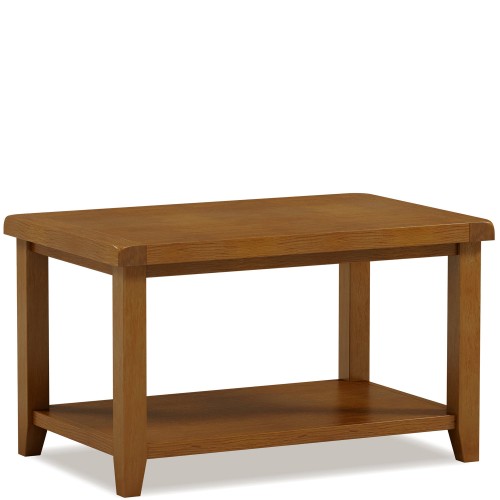 Barton Oak Living & Dining Coffee Table With Shelf