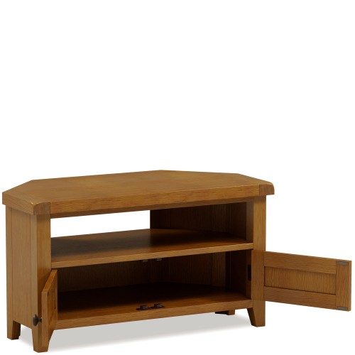 Barton Oak Living & Dining Corner Tv Unit