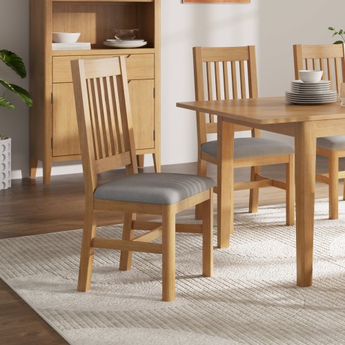 Elegans Natural Oak Extending Dining Table And 4 Chairs