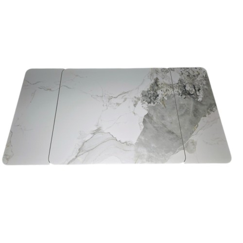 CARLO Petite Ceramic Extending Calacatta - EXT Gloss 90/120/150 With 4 Chairs