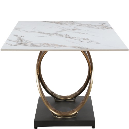 MATTIA Ceramic Pierre Dawn - Fixed Gloss 180 cm With 4 Chairs