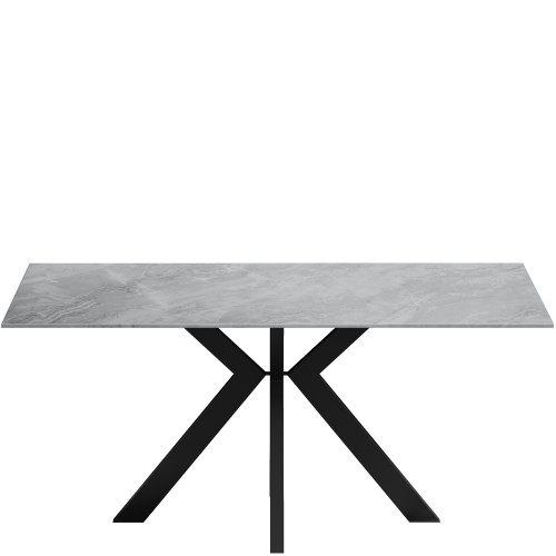 SANTO Ceramic Pearla Grey Gloss - Fixed 160 cm With 4 Chairs