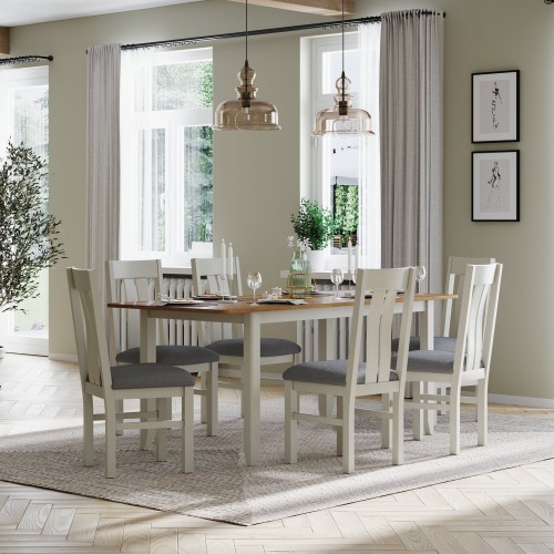 Harlyn Painted 125/165cm Extending Dining Table With 6 Chairs