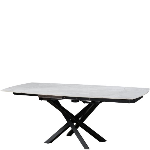 ENZO Ceramic Pearla Grey - EXT Gloss 120/180 With 6 Chairs