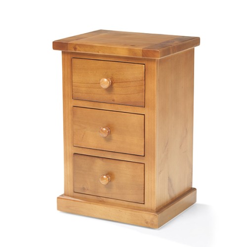 Chunky Pine Kids 3 Drawer Bedside Cabinet