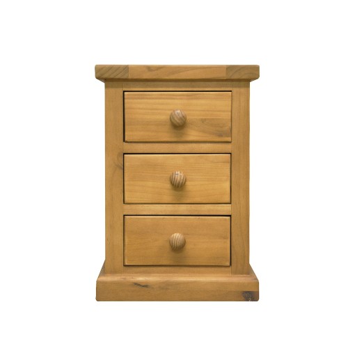 Chunky Pine Kids 3 Drawer Bedside Cabinet