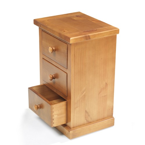 Chunky Pine Kids 3 Drawer Bedside Cabinet