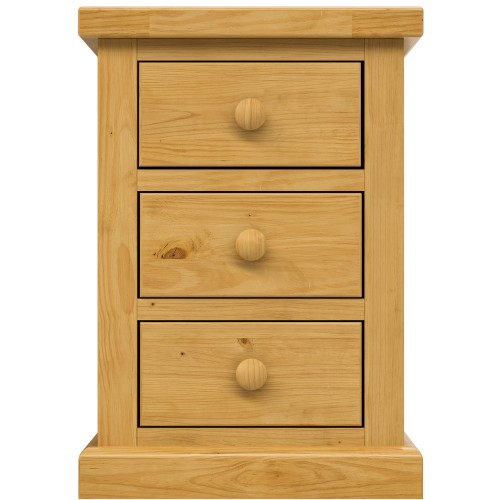 Chunky Pine Kids 3 Drawer Bedside Cabinet
