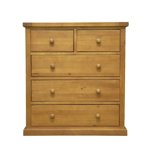 Chunky Pine 2 Over 3 Chest of Drawers