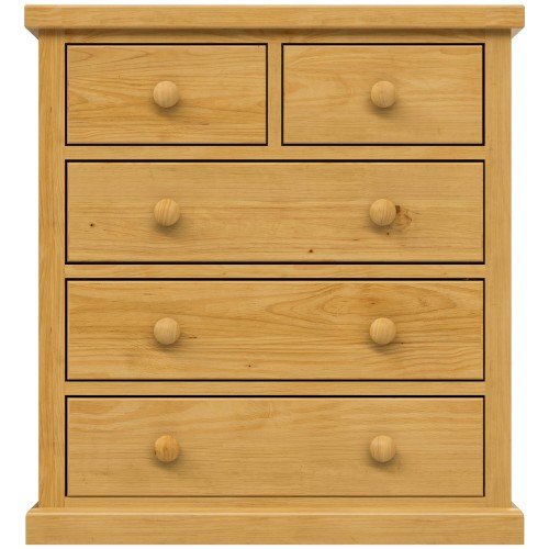 Chunky Pine 2 Over 3 Chest of Drawers