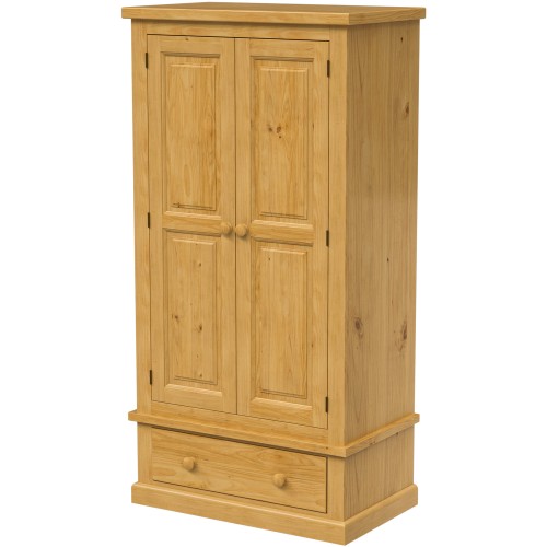 Chunky Pine Gents Double Wardrobe