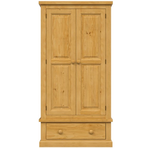 Chunky Pine Gents Double Wardrobe