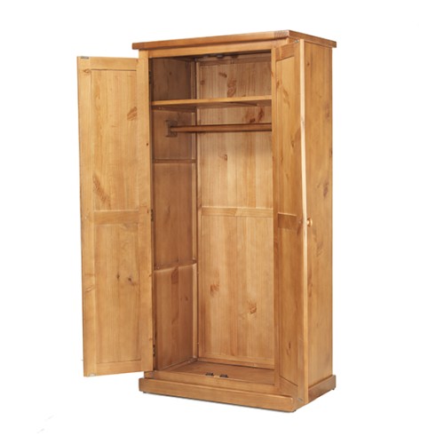 Chunky Pine Ladies Double Wardrobe