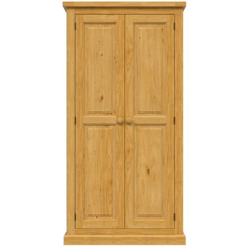 Chunky Pine Ladies Double Wardrobe