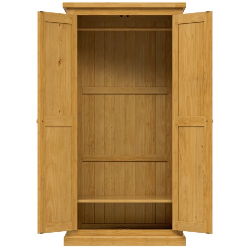 Chunky Pine Ladies Double Wardrobe