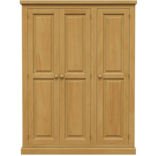 Chunky Pine Triple Wardrobe