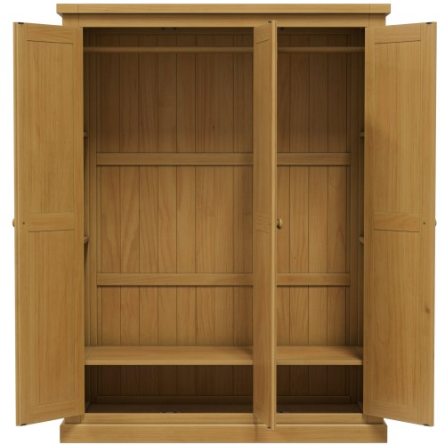 Chunky Pine Triple Wardrobe