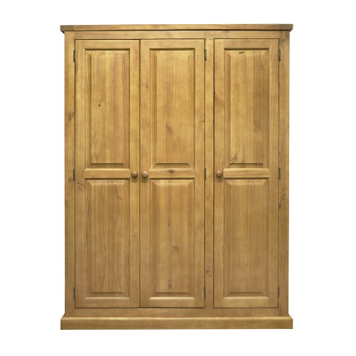 Chunky Pine Triple Wardrobe