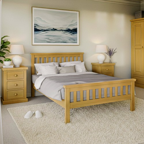 Chunky Pine King Size Bed (5')