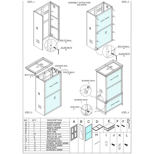 Country Pine Gents Double Wardrobe
