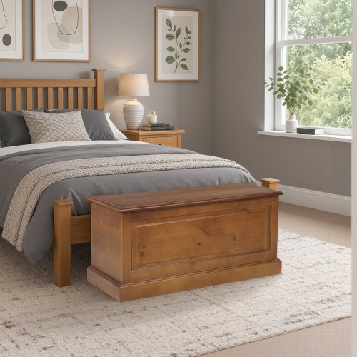 Country Pine Blanket Box