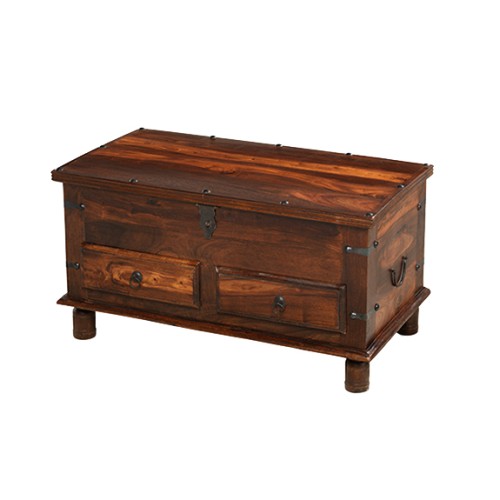 Jali Sheesham Thakat Coffee Trunk Box + Drawers