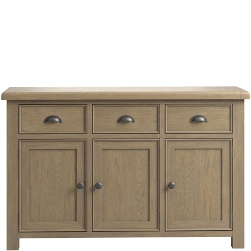 Stoneford Oak Large 3 Door 3 Drawer Sideboard