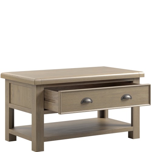 Stoneford Oak Coffee Table with 2 Drawers
