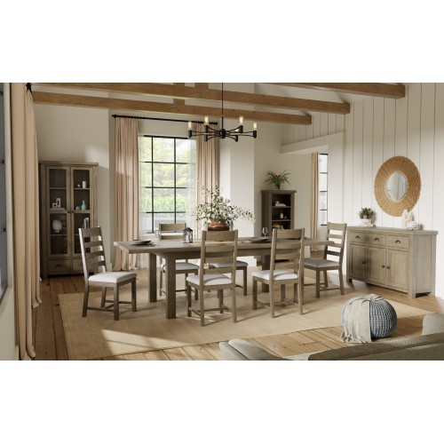 Stoneford Oak 140-180 cm Extending Dining Table and 6 Chairs