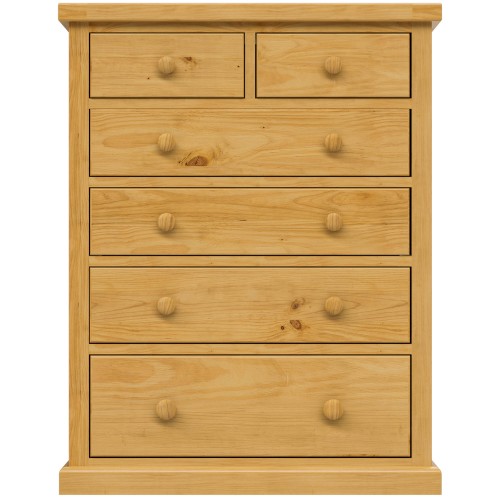 Chunky Pine 2 Over 4 Chest of Drawers