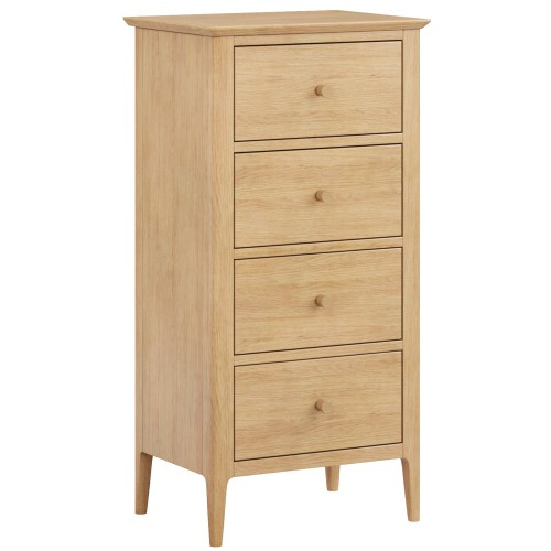 Danbury Oak 4 Drawer Tall Chest Of Drawer