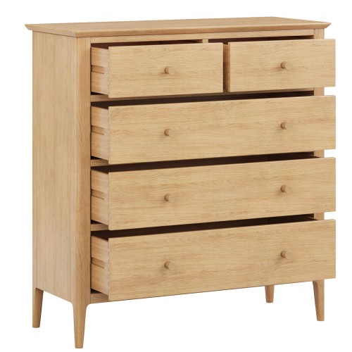 Danbury Oak 2 over 3 Chest of Drawers