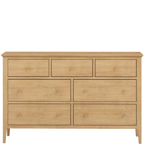 Danbury Oak 7 Drawer Wide Chest