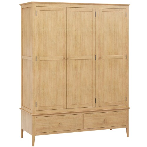 Danbury Oak Triple Wardrobe