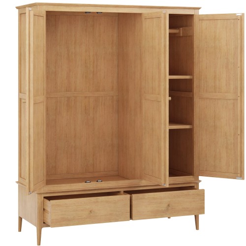 Danbury Oak Triple Wardrobe